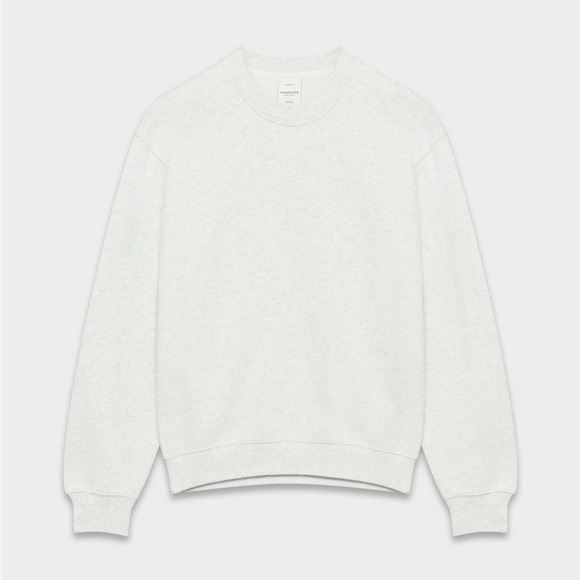 Aritzia TNA cozy sweatfleece perfect crewneck - NWT (heather cloud white) - Picture 1 of 3